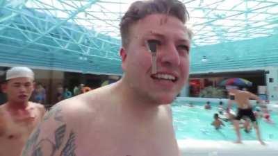 Watch this North Korean water park literally shake this guy's whole worldview!