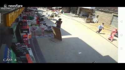 That bull must hate people talking on cellphones.