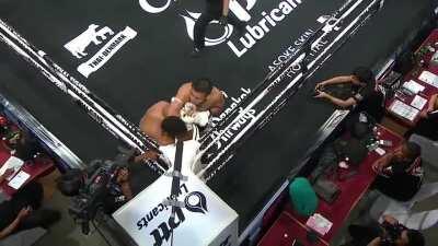 I have no idea how he’s still conscious after that.