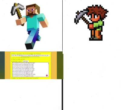 How Steve vs Terrarian debate goes: 