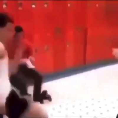 Man was watching too much cobra kai