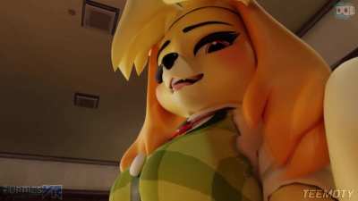 DoggieThigh Tease (FurriesVR) [Animal Crossing] [M/F]