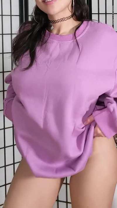 I got a little surprise hidden under this hoodie!