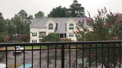 Watching Tropical Storm Beta roll through Louisiana from our covered porch