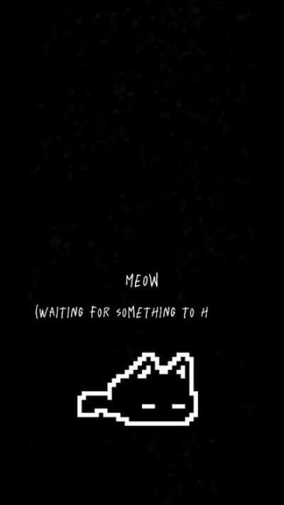 Meow (Phone background I made for the Samsung A52)