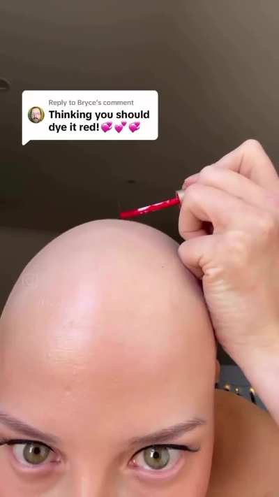 She’s now a redhead