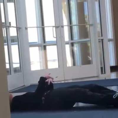 Rocked hard by elbow