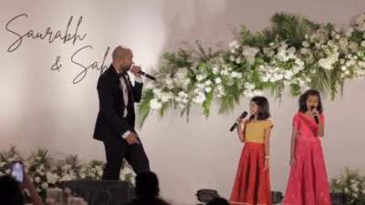 Little rappers at wedding