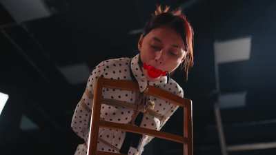 Sexy transformation into a bondage slut