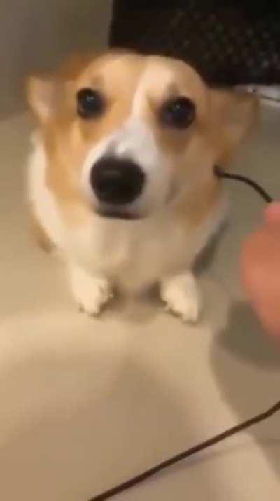 Charging him up for the day.