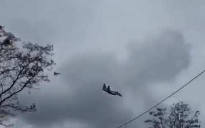 MiG 29 and SU 25 in the sky of Kiev