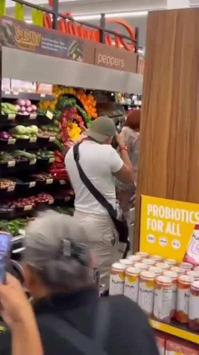 photoshoot in a local grocery store