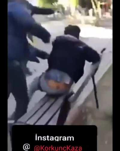syrian man gets beaten up for raping a 7 year old little girl. the video is in turkish