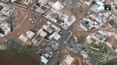 Islamic state SVBIED detonates into a rebel gathering. Aleppo, Syria, 2017