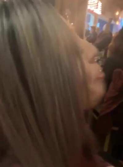 Modern day fear - The waiter dropped her plate.