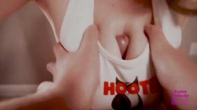 Hooters girl finishes him