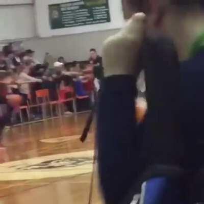 To make an intimidating entrance