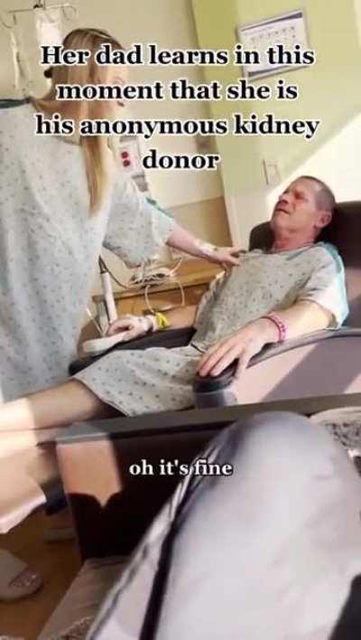 Dad finds out his anonymous kidney donor is his daughter