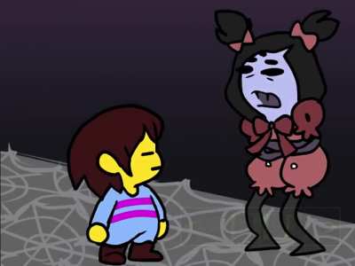 Genocide Frisk passing by Muffets place be like: