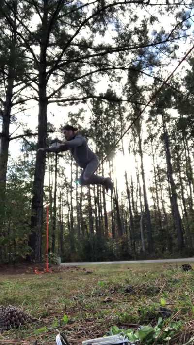 A little yoga on the line