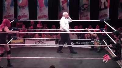 Chanel gets the Saraya dropkick