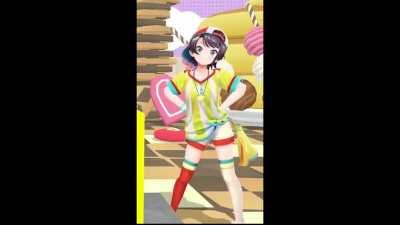 Subaru shakin hips to obligatory song