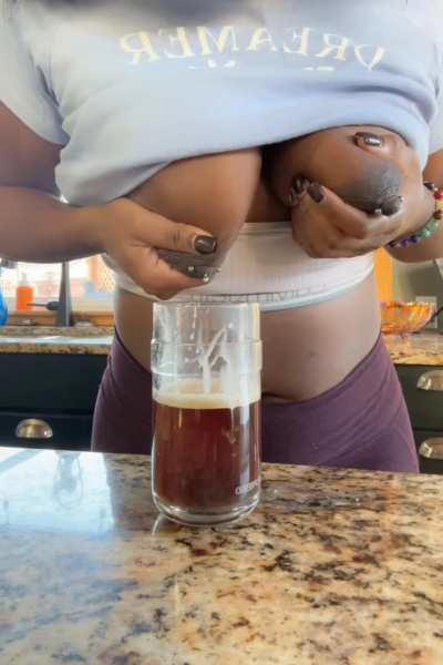 I love drinking my milk!