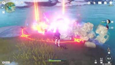 Yoimiya's burst in a nutshell