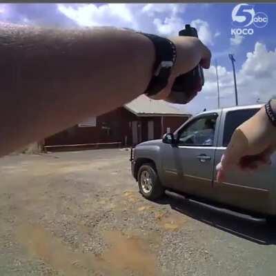 Karen instant karma | trying to run from a cop