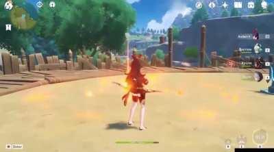 Yoooo, someone made an elemental burst animation for 4 star characters!