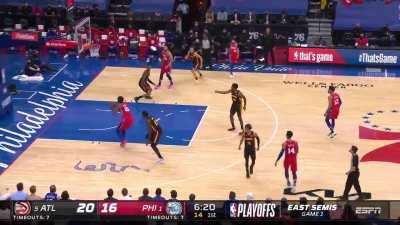 [Highlight] Embiid throws down the slam and flexes