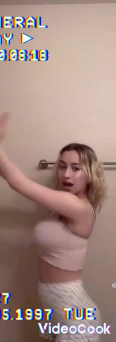 Dancing in the bathroom