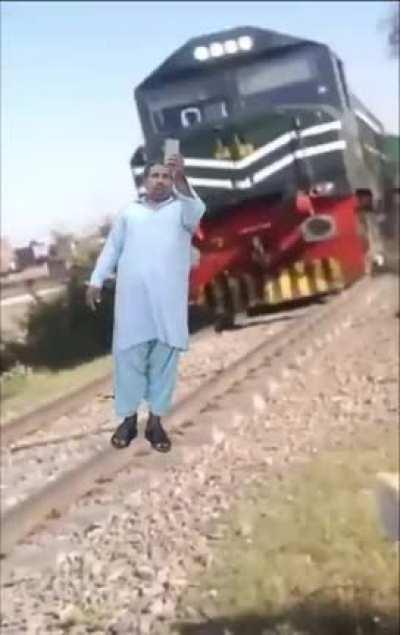 Absolute chad stops the train at will