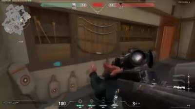 Got THE most luckiest shot in the world to end a game that was 12-12.