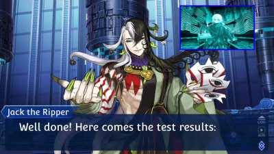 Jack the Ripper (FGO) saying incorrect Jack the Ripper (MGR:R) quotes