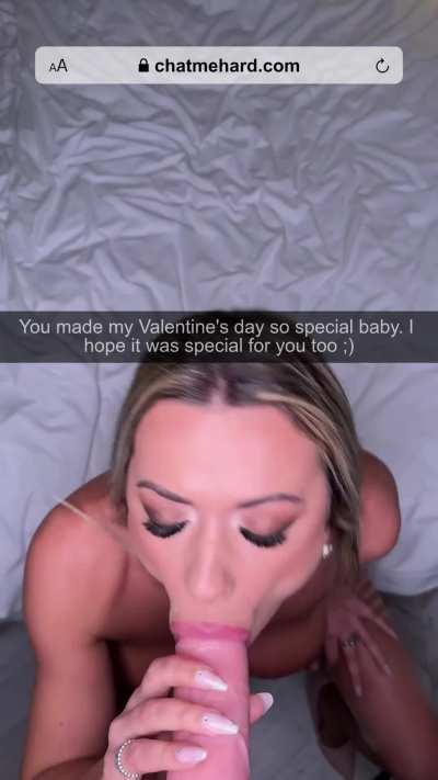 My son wined and dined me for Valentine's day, so I gave him something in return