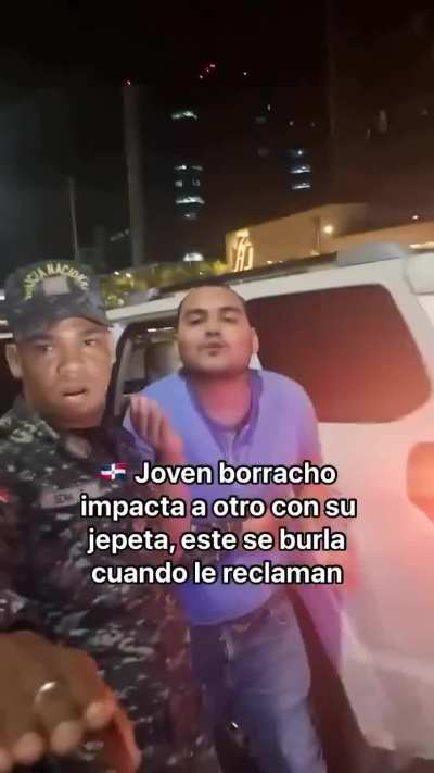 Drunken driver mocking woman recording