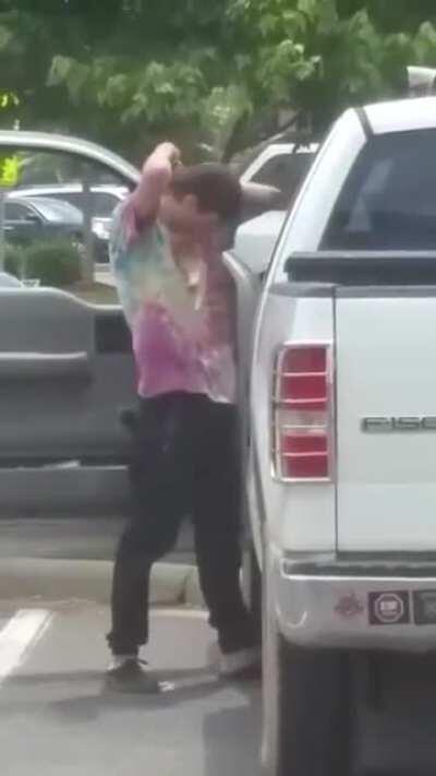 Teens Huffing Air Duster in McDonald's Parking Lot