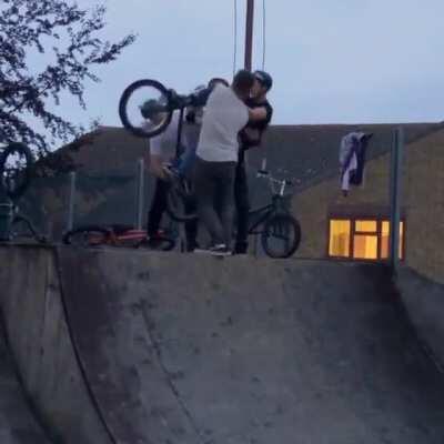 HMB while I do this insane BMX trick