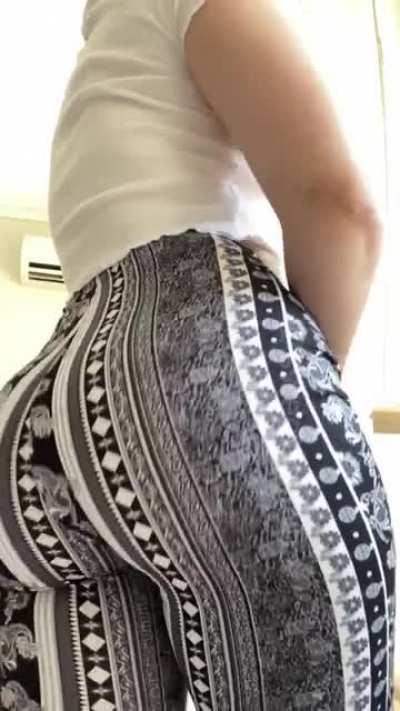 Flare pants always look good, especially when you have an ass like this