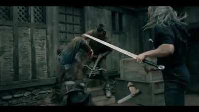 I've seen other game soundtracks alongside the Blaviken fight scene but I think this one takes the cake.