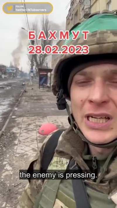 Today's update from the soldier of the 93rd in Bakhmut. It's short but the situation is difficult.