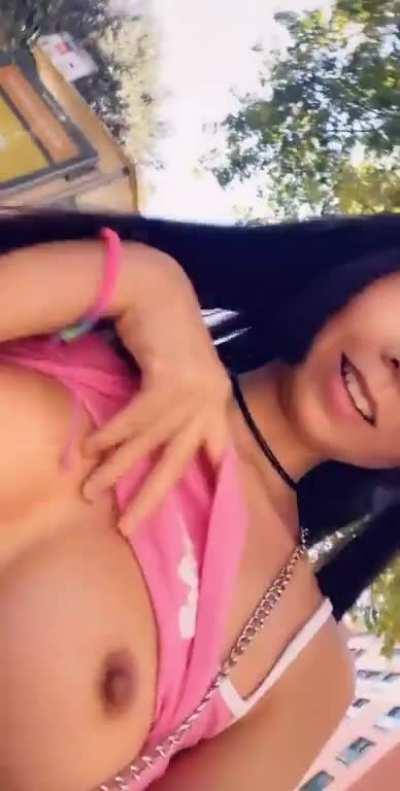 I like flashing my tits in public ;) [OC]