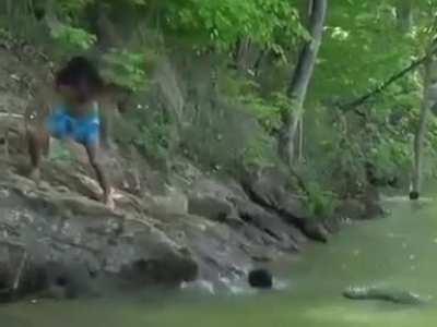 HMRB WHILE I ELBOW DROP AN ALLIGATOR TO SAVE MY FRIEND.