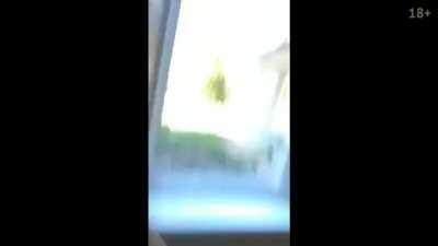 CCTV footage of Kerch Polythenic Shooting synced with cellphone video