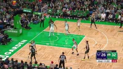 [Highlight] Task failed successfully for Derrick White; did not get the call but hits the three anyway