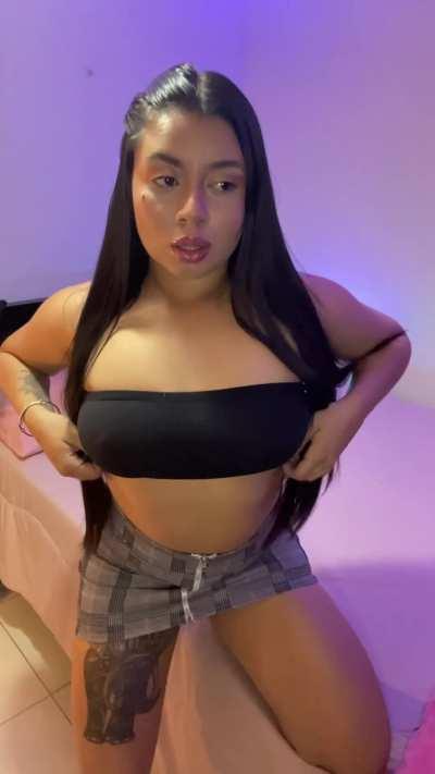 I want my titties covered in your load daddy!