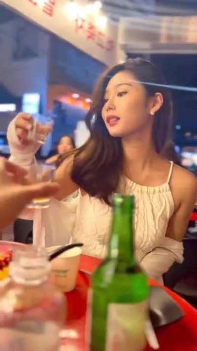 Pretty soju girl