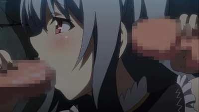 Three cocks at the same time!