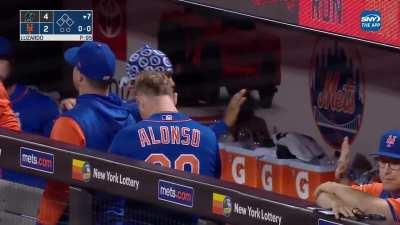 [Highlight] The biggest homer hit by a New York teams right handed batter tonight. Eduardo Escobar cuts the Marlins lead down to 2